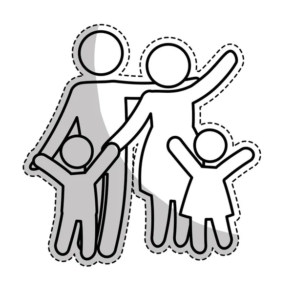 Traditional family icon image — Stock Vector