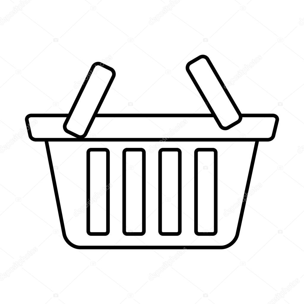 basket shop market icon outline — Stock Vector © djv 133155812