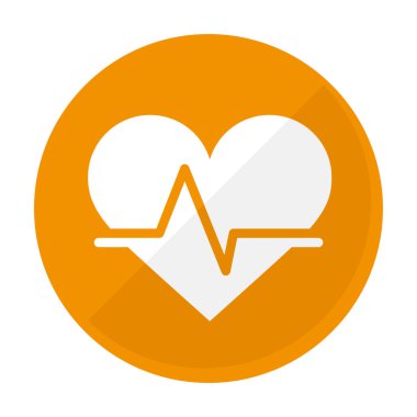 çizgi film kalp kardiyogram simge görüntüsü