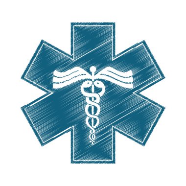 Asklepios çubuk simge görüntüsü