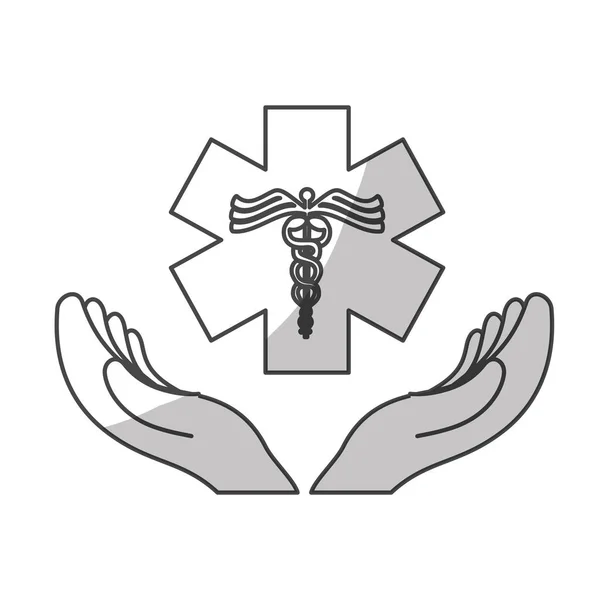 Gambar ikon batang asclepius - Stok Vektor