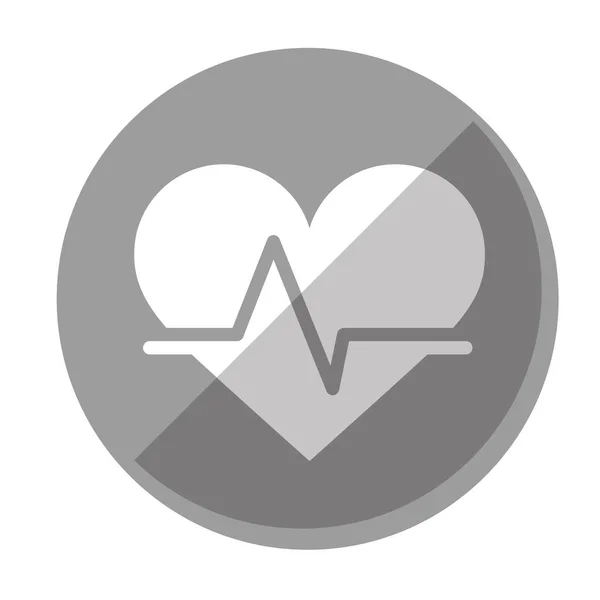 Dibujo animado cardiograma del corazón icono de imagen — Vector de stock