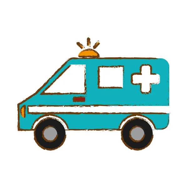 Ambulance vrachtwagen pictogramafbeelding — Stockvector