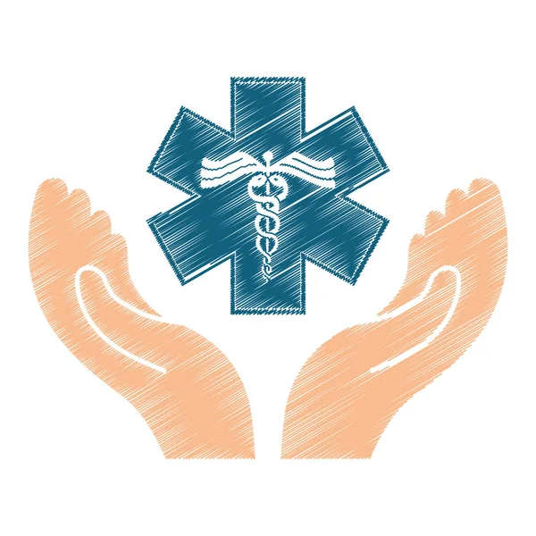 Obraz ikony związanym z opieki medycznej — Wektor stockowy