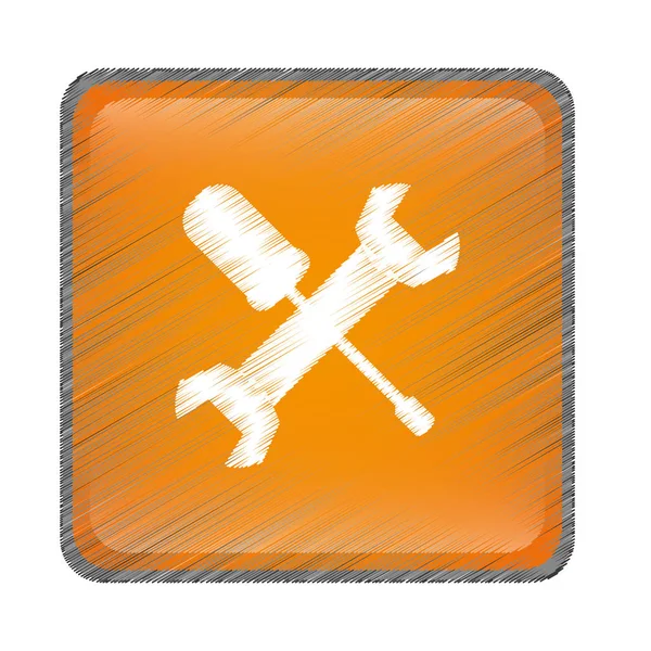 Wrench and screwdriver icon image — Stock Vector
