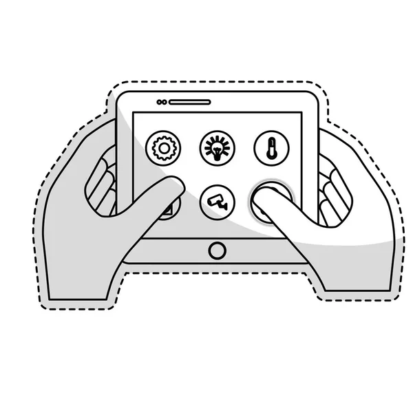 Huis beveiliging pictogramafbeelding — Stockvector