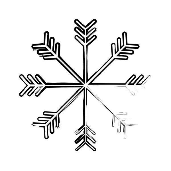 Imagen de un solo copo de nieve icono — Archivo Imágenes Vectoriales