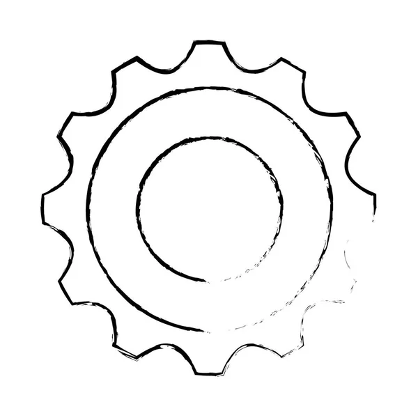 Single gear icon image — Stock Vector