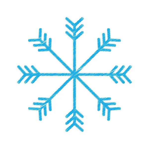 Enstaka snöflinga ikonbild — Stock vektor