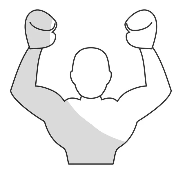 Imagen icono de boxeo — Vector de stock