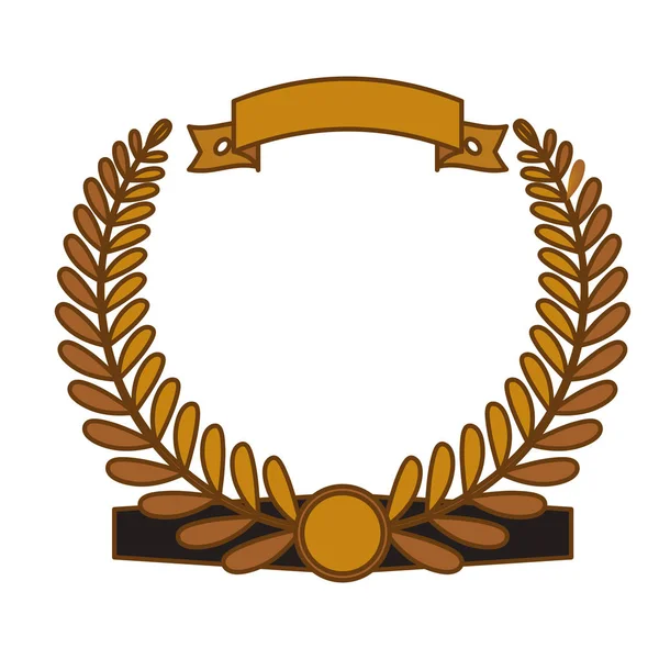 Imagem de ícone de emblema de ramo de azeitona — Vetor de Stock