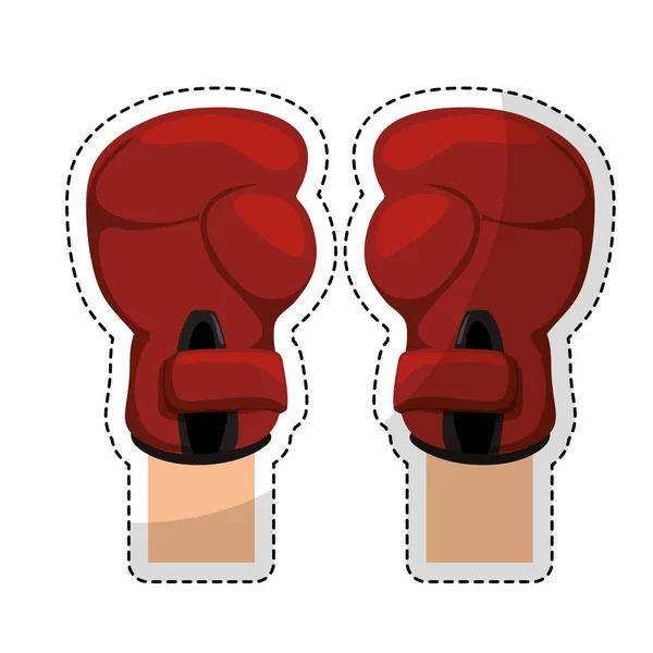 Imagen icono de boxeo — Vector de stock