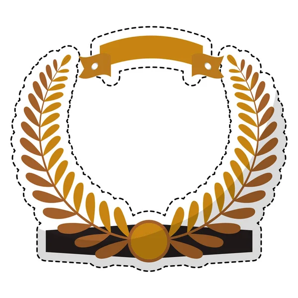 Immagine emblema ramo di ulivo — Vettoriale Stock