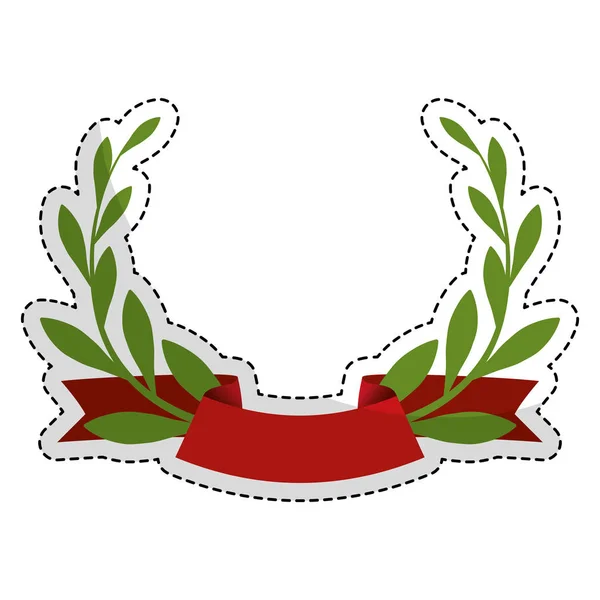 Branche d'olive emblème icône image — Image vectorielle