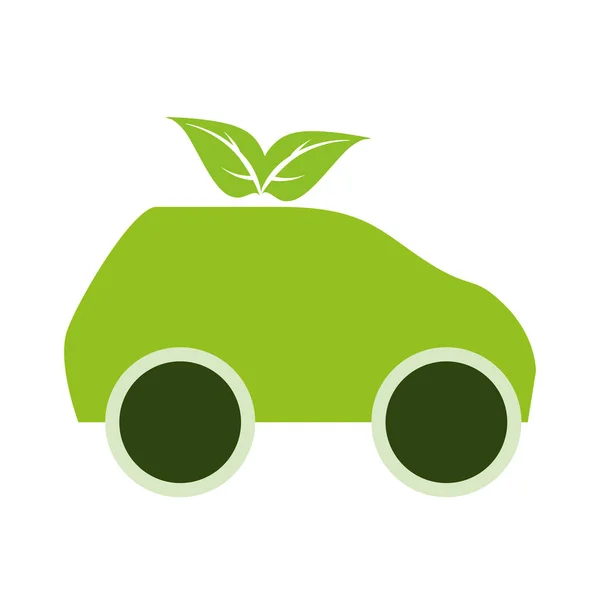 Image icône voiture écologique — Image vectorielle