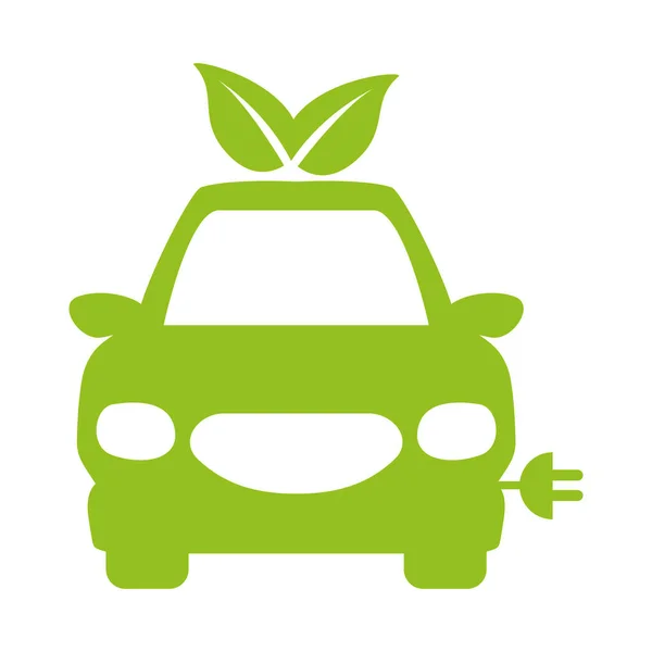 Eco coche amigable icono de imagen — Archivo Imágenes Vectoriales