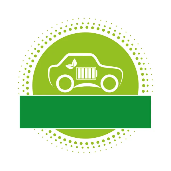 Umweltfreundliches Auto-Ikone Image — Stockvektor