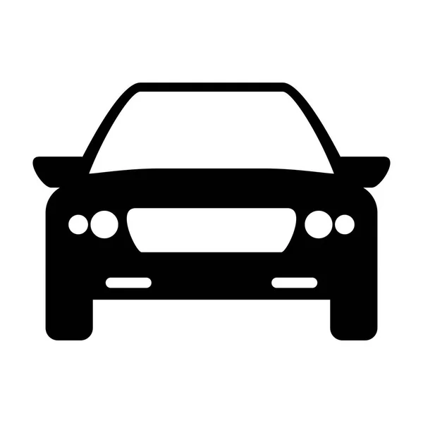 Imagen del icono de la vista frontal del coche — Vector de stock