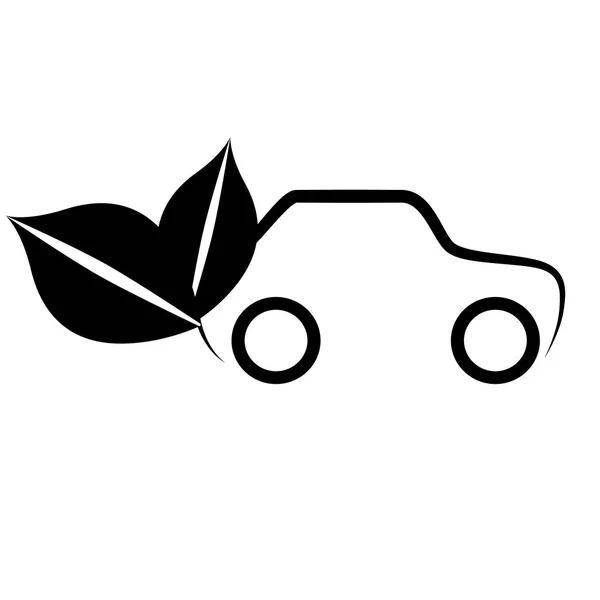 Eco-vriendelijke auto pictogramafbeelding — Stockvector