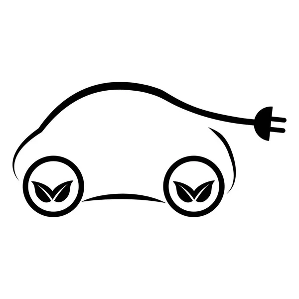 Eco coche amigable icono de imagen — Vector de stock