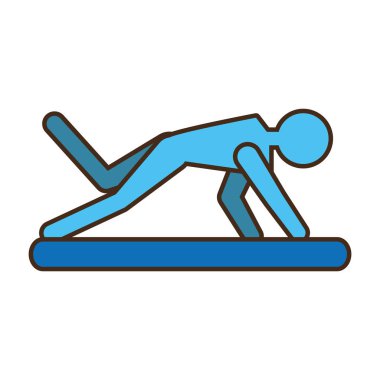 Pilates spor pratik piktogram adam