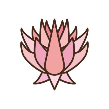 Güzel pembe Lotus çiçek simgesi
