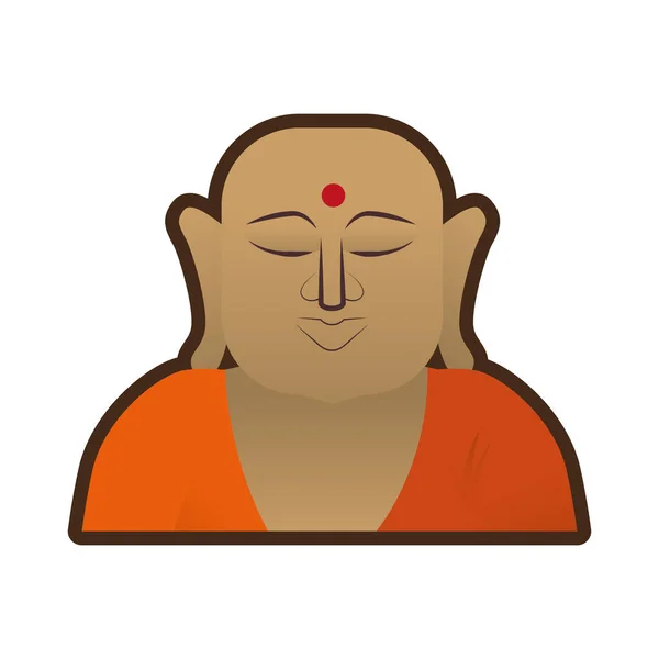 Tête bouddha foi thaï dieu — Image vectorielle