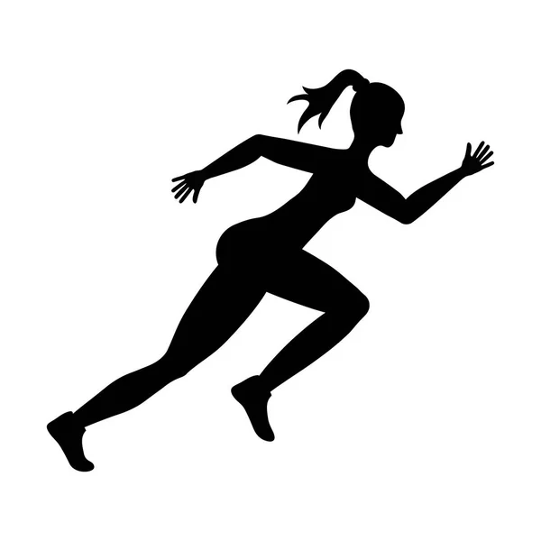 Mujer corriendo fitness — Archivo Imágenes Vectoriales