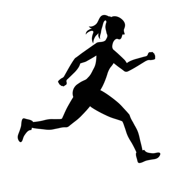 Femme de course fitness — Image vectorielle