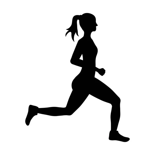 Mulher correndo fitness — Vetor de Stock