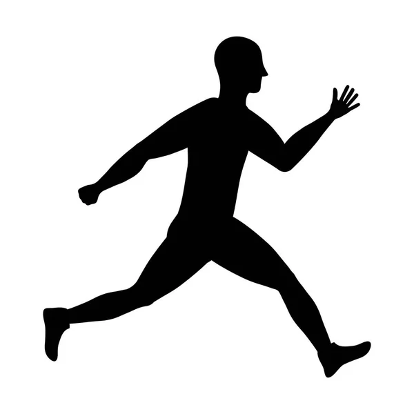 Mann läuft Fitness — Stockvektor