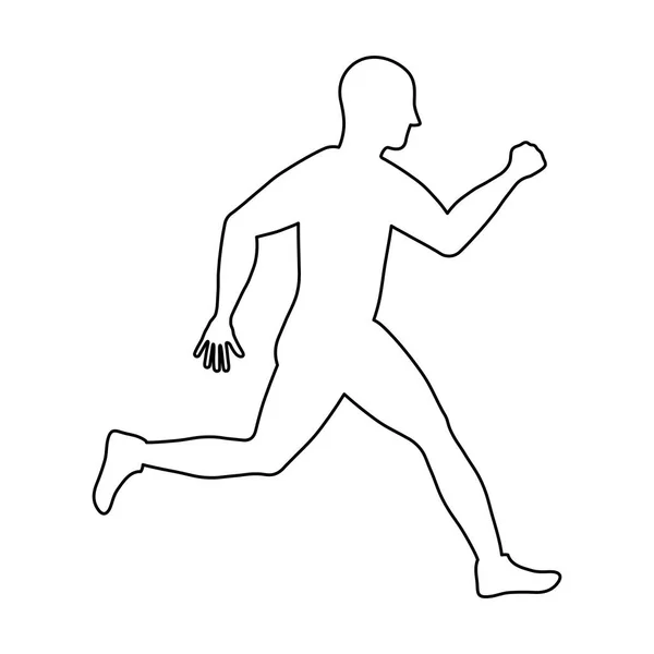 Людина біжить фітнес — стоковий вектор
