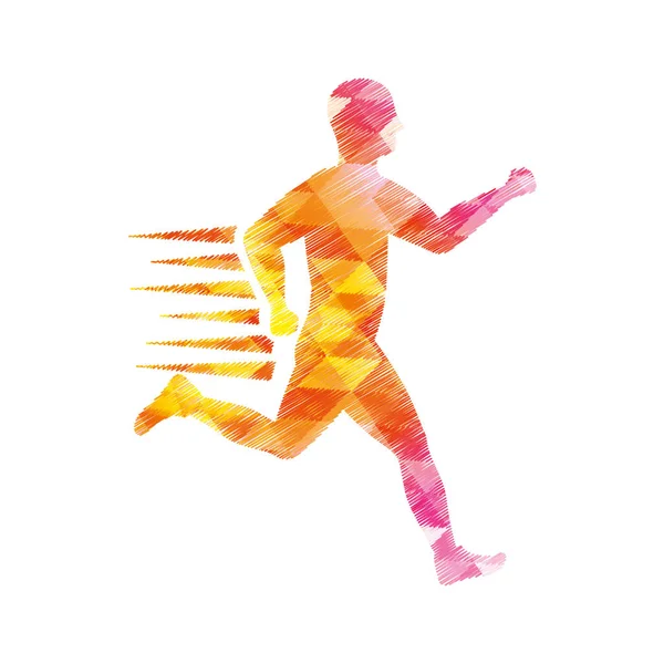 Homem correndo fitness —  Vetores de Stock
