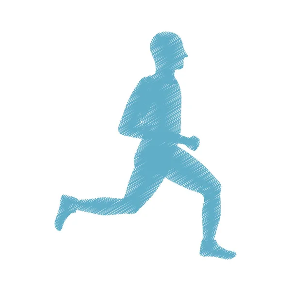 Man running fitness — Stock Vector