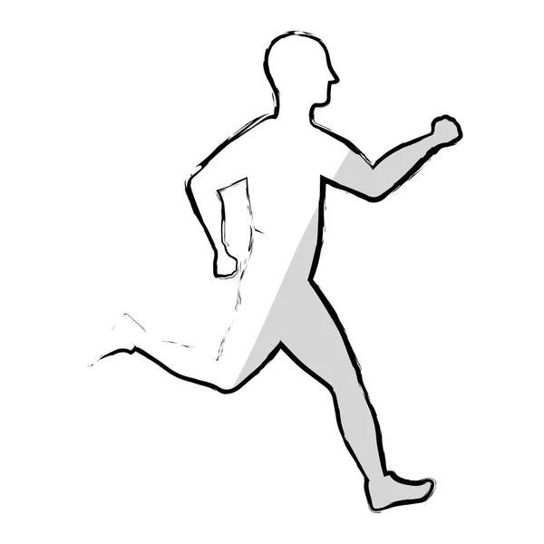Hombre corriendo fitness — Vector de stock