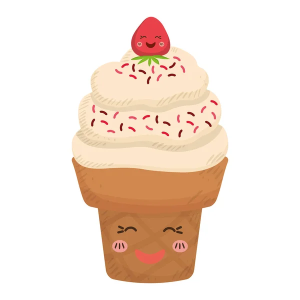 Délicieux crème glacée — Image vectorielle
