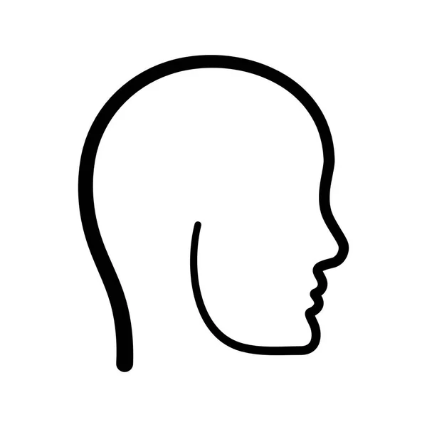 人間の頭のシルエット — ストックベクタ
