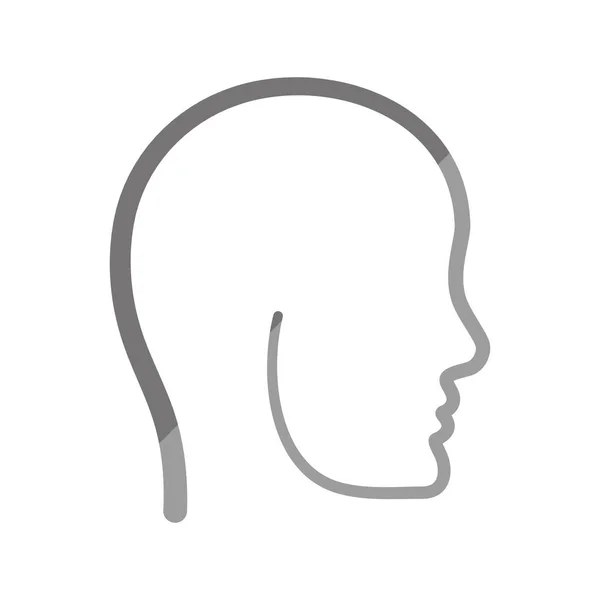 Silhouette testa umana — Vettoriale Stock