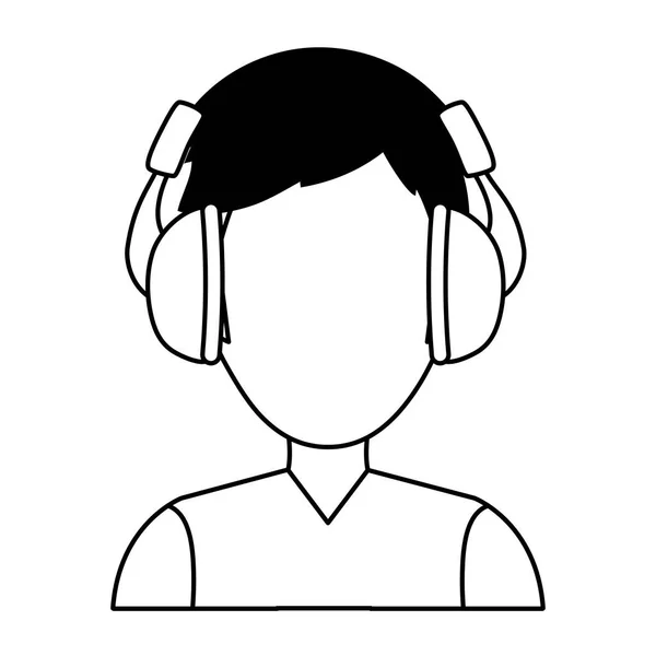 Casque de musique dispositif — Image vectorielle