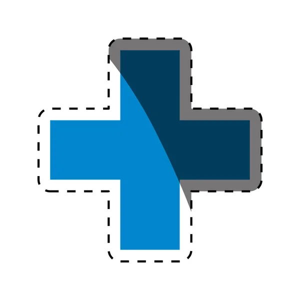 Símbolo de cruz médica —  Vetores de Stock