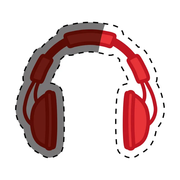 Dispositivo de auriculares musicales — Vector de stock