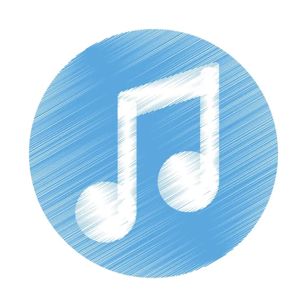 Muziek Opmerking symbool — Stockvector