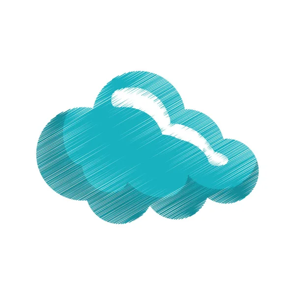 Símbolo meteorológico nuvem — Vetor de Stock
