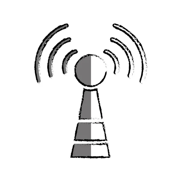 Tecnología de comunicación de antena — Vector de stock