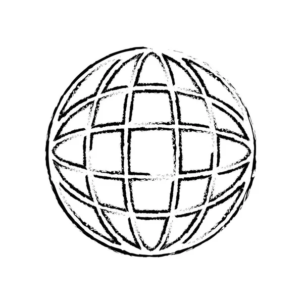 Globális gömb szimbólum — Stock Vector