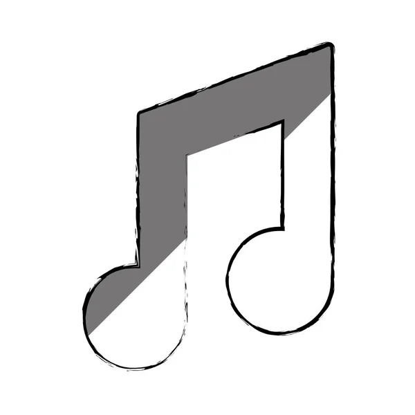 Música nota símbolo — Vector de stock