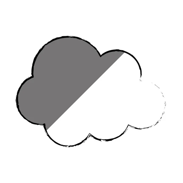 Symbole météo nuage — Image vectorielle