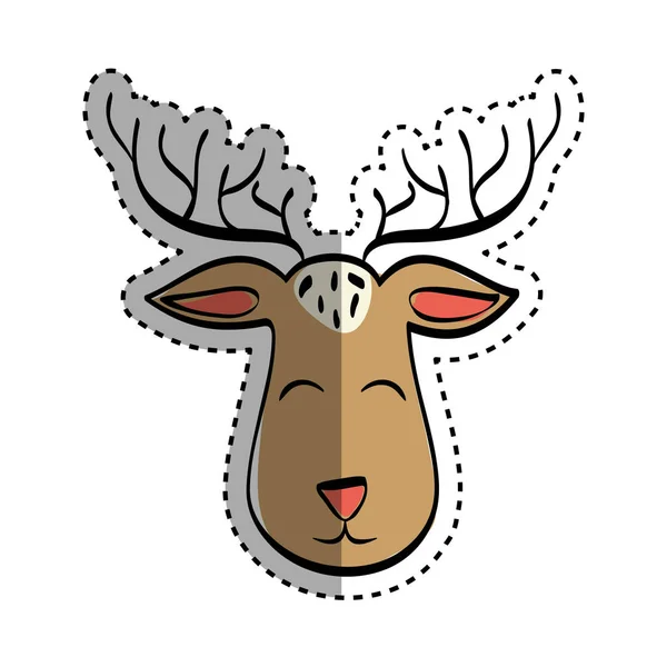 Dibujos animados de Navidad de renos — Vector de stock