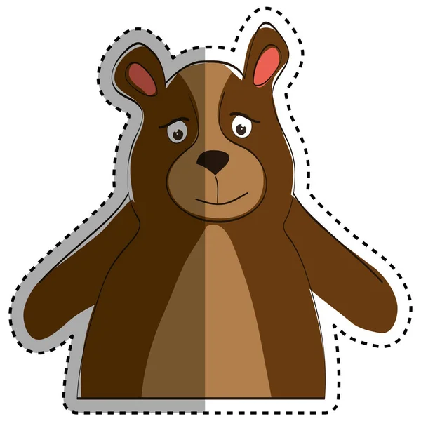 Söt björn tecknad — Stock vektor