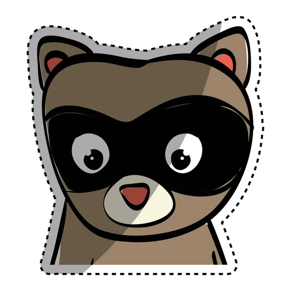 Cute raccoon cartoon — Stock Vector